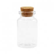 Wunschflaschen mit Kork 5x3cm Transparent