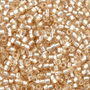 Miyuki Perlen delica's 11/0 Duracoat silverlined dyed mica brown