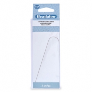 Beadalon F&auml;delnadel curved 11.4cm Silber