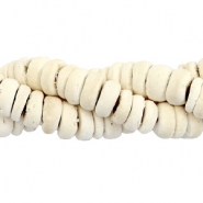 Kokos Perlen Disc 8mm White (nat&uuml;rliche Farbe Kokos)