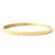Armbänder aus Stainless Steel - Rostfreiem Stahl "YOU ARE ONE IN A MILLION" Gold