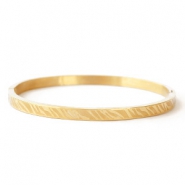 Armbänder aus Stainless Steel - Rostfreiem Stahl Zebra Print Gold