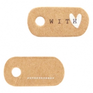 Schmuck Karten "With &hearts;" Brown