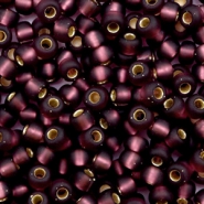 Miyuki Rocailles 6/0 Silverlined matte dark smoky amethyst 6-13F