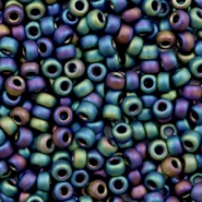 Miyuki Rocailles 8/0 Opaque matte AB black 8-401fr