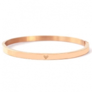Armbänder aus Stainless Steel - Rostfreiem Stahl mit Herz Rosegold