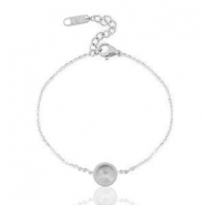 Polaris Steel Armband f&uuml;r 7mm Cabochon oder Swarovski Elements 2088-SS34 Silber