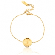 Polaris Steel Armband f&uuml;r 12mm Cabochon Gold