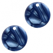 Resin Anhänger rund 12mm Dark blue