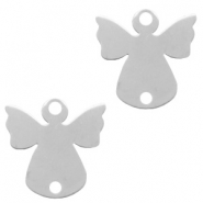 Stainless Steel - Rostfreiem Stahl Anh&auml;nger Zwischenst&uuml;ck Engel Silber