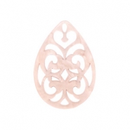 Resin Anhänger Tropfen Barock 38x27mm Delicacy rose