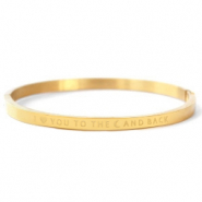 Armbänder aus Stainless Steel - Rostfreiem Stahl "I LOVE YOU TO THE MOON AND BACK" Gold
