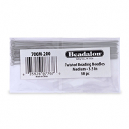 Beadalon Twisted Needle Asian Medium 50pcs Silber