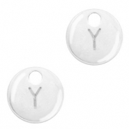 Basic quality Metall Anhänger Initiale Y Antik silber (Nickelfrei)