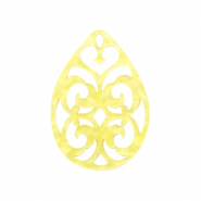 Resin Anh&auml;nger Tropfen Barock Sunshine yellow