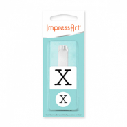 ImpressArt Schlag Stempel Grossbuchstabe X Monogram 10mm Silber