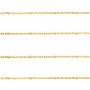 Stainless Steel - Rostfrei Stahl Schmuckzubeh&ouml;r Gliederkette 1.4mm Gold