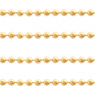 Stainless Steel - Rostfreiem Stahl Schmuckzubeh&ouml;r Ballchain 1.4mm Gold