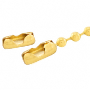 Stainless Steel - Rostfreiem Stahl Schmuckzubeh&ouml;r Endkappen f&uuml;r Ballchain 1.4mm Gold