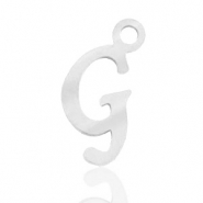Stainless Steel - Rostfrei Stahl Anh&auml;nger Initial G Silber