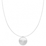 Polaris Steel Ketten aus Stainless Steel mit Settung f&uuml;r 20mm Cabochon Silber