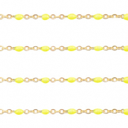 Stainless Steel - Rostfrei Stahl Schmuckzubeh&ouml;r Gliederkette 1mm Yellow-gold