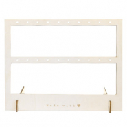 Schmuckdisplay Bambus für Ohrringe zwei Reihen "made with ♥" Natural (natürliche Farbe Bambus)