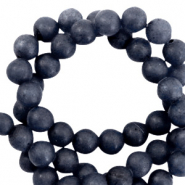 Naturstein Perlen Quarz 6mm matt Midnight blue