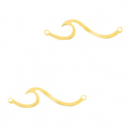 Stainless Steel - Rostfreiem Stahl Anhänger Zwischenstück Welle Gold