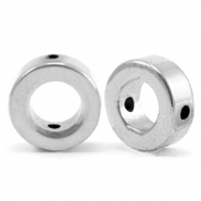 Hämatit Perlen Kreis 8mm Silver grey