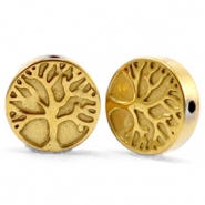 Hämatit Perlen Tree of Life 10mm Gold