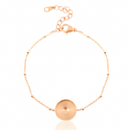 Polaris Steel Armband aus Stainless Steel mit Fassung f&uuml;r 12mm Cabochon Ball Rosegold