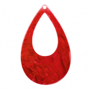 Resin Anh&auml;nger Tropfen 57x36mm Chilli red