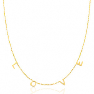 Ketten aus Stainless Steel - Rostfreiem Stahl "love" Gold