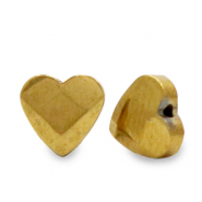 Hämatit Perlen Herz Facet Gold