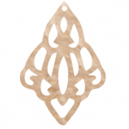 Resin Anh&auml;nger Barock Diamant Light semolina beige