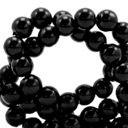8 mm Glasperlen opaque Black