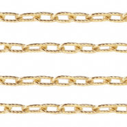 Stainless Steel - Rostfrei Stahl Schmuckzubeh&ouml;r Gliederkette Ankerkette Gold