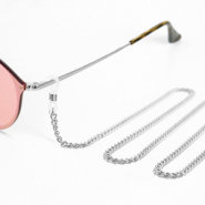 Sonnenbrillenkordel aus Stainless Steel-Rostfreiem Stahl Silber