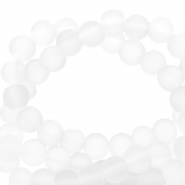 6 mm Glasperlen matt White