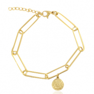 Armb&auml;nder aus Stainless Steel - Rostfreiem Stahl Coin Gold