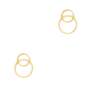 Stainless Steel - Rostfrei Stahl Anhänger / Zwischenstück Ringe Gold