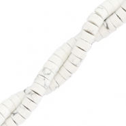 Naturstein Perlen Disc 4mm Marble beige