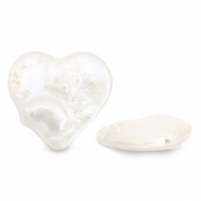 Süsswasserperlen Pearl white