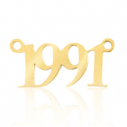 Stainless Steel - Rostfreiem Stahl Anhänger/Zwischenstück Jahr 1991 Gold