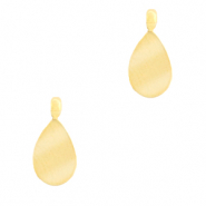 Stainless Steel - Rostfrei Stahl Anh&auml;nger Tropfenform Gold