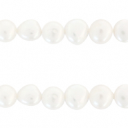 BQ Süsswasserperlen Nugget rund 9mm Natural white