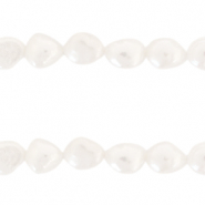 BQ Süsswasserperlen Nugget oval 10x9mm Natural white