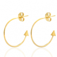 Ohrringe aus Stainless Steel - Rostfreiem Stahl Creolen Gold