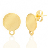 Ohrringe aus Stainless Steel - Rostfreiem Stahl 10mm mit &Ouml;se Gold